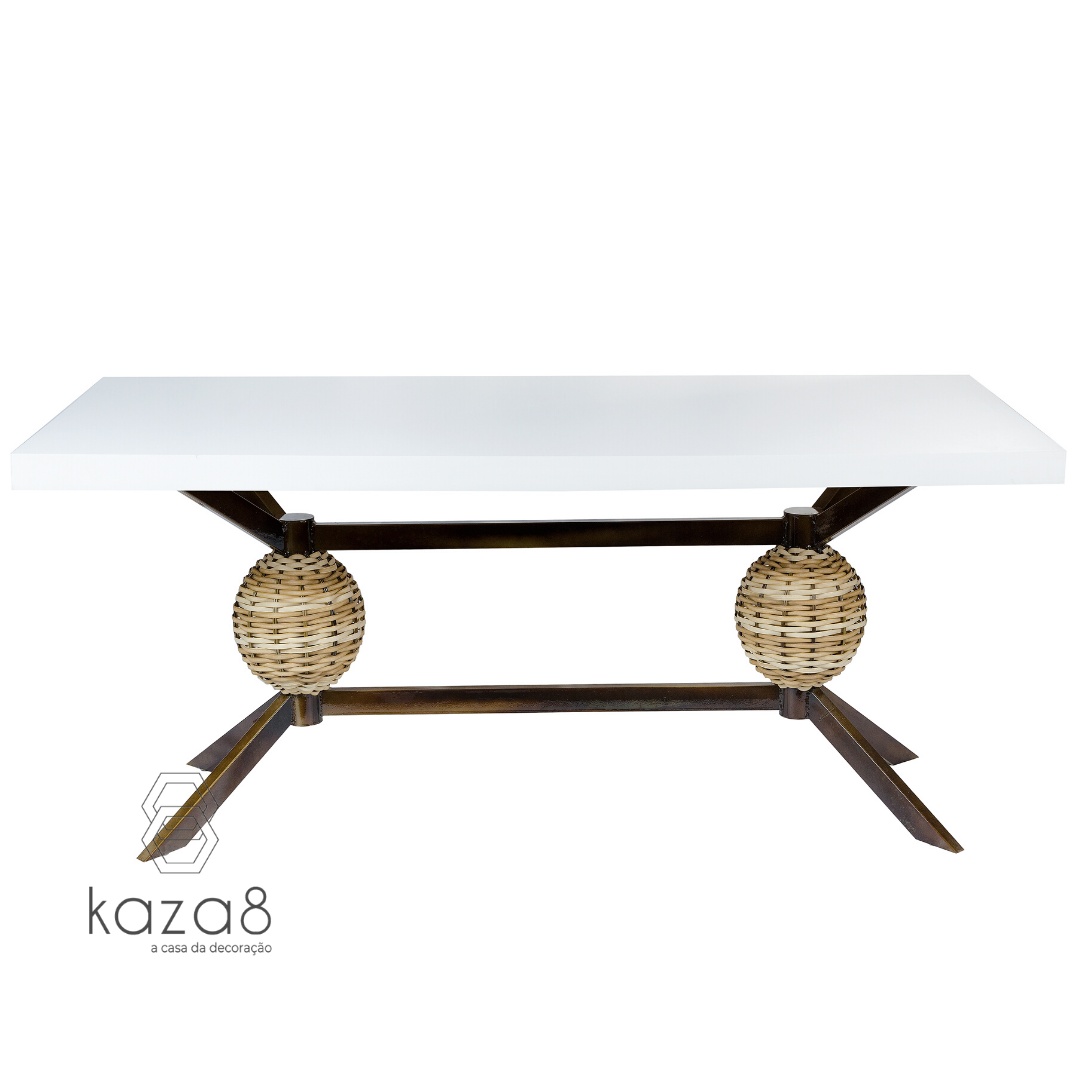 Mesa Roma Cor Madeira Mel - Kaza8